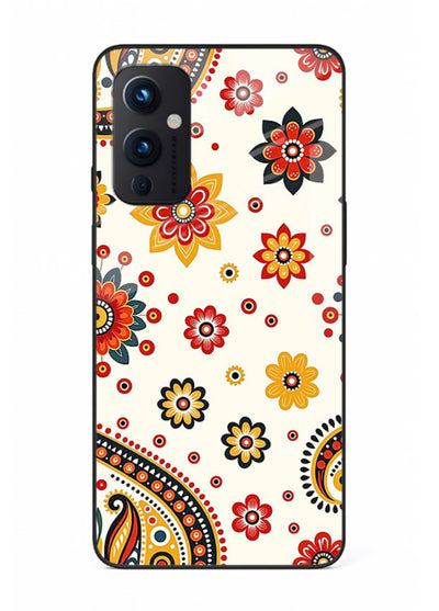 Boho Floral Mandala warm boho patterned OnePlus 9 Pro glass back cover
