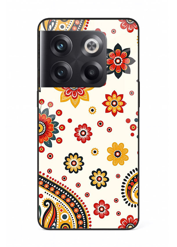 Boho Floral Mandala warm boho patterned OnePlus 10T glass back cover