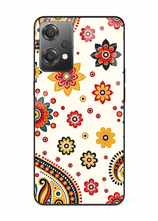 Boho Floral Mandala warm boho patterned OnePlus Nord CE2 Lite 5G glass back cover