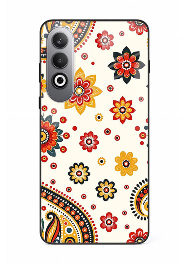 Boho Floral Mandala warm boho patterned OnePlus Nord CE4 glass back cover