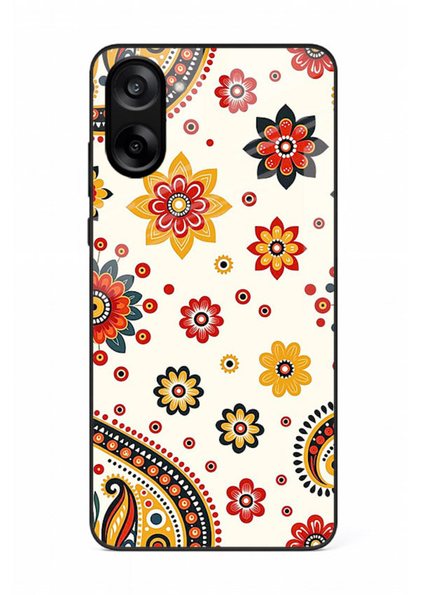 Boho Floral Mandala warm boho patterned OnePlus Nord CE5 glass back cover