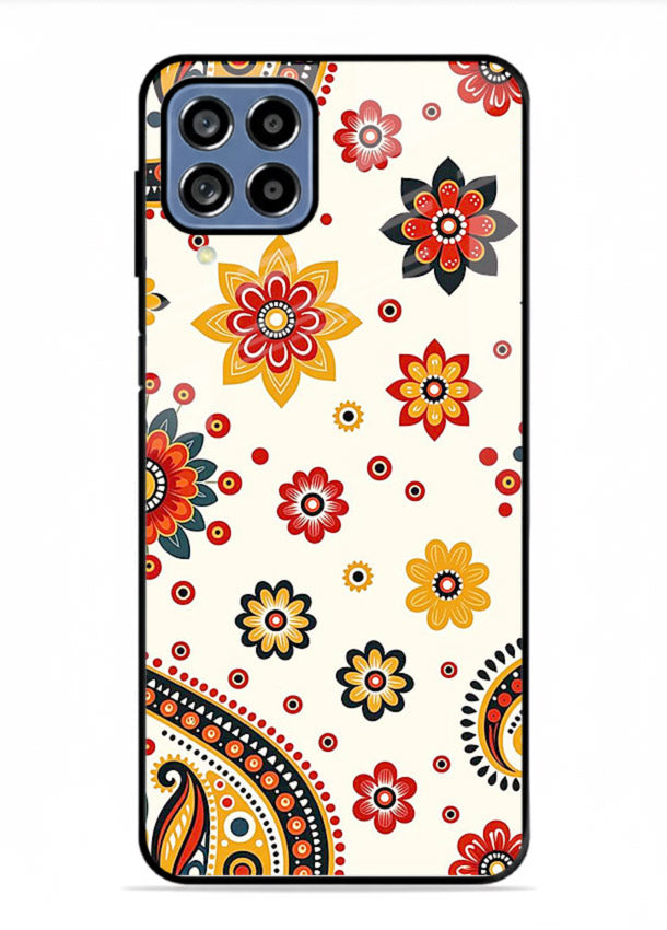 Boho Floral Mandala warm boho patterned Samsung F62 glass back cover