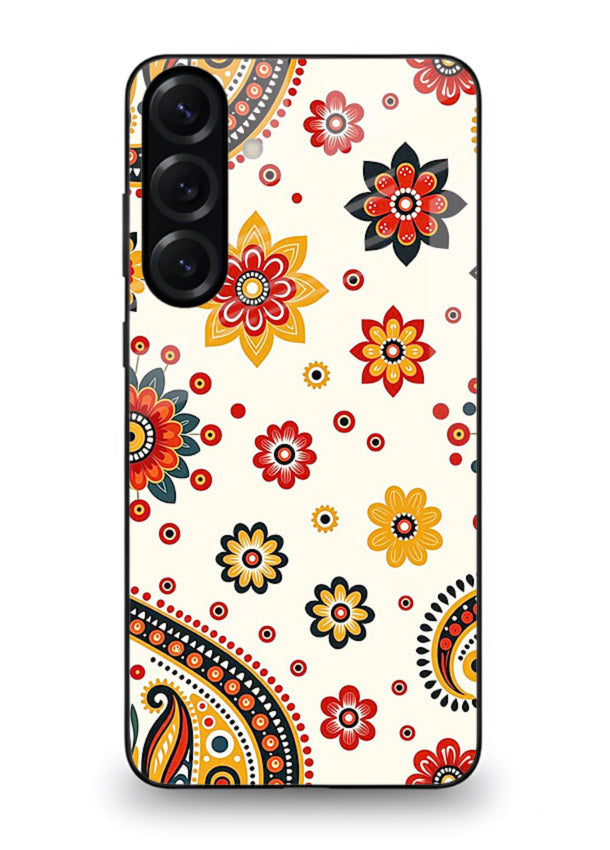 Boho Floral Mandala warm boho patterned Samsung M54 5G glass back cover