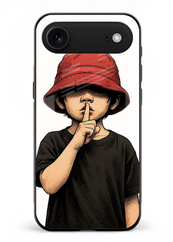 Boy With Bucket Hat aesthetic illustration iphone 18 air glass back cover