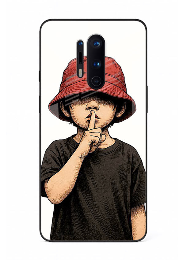 Boy With Bucket Hat aesthetic illustration OnePlus 8 Pro glass back cover