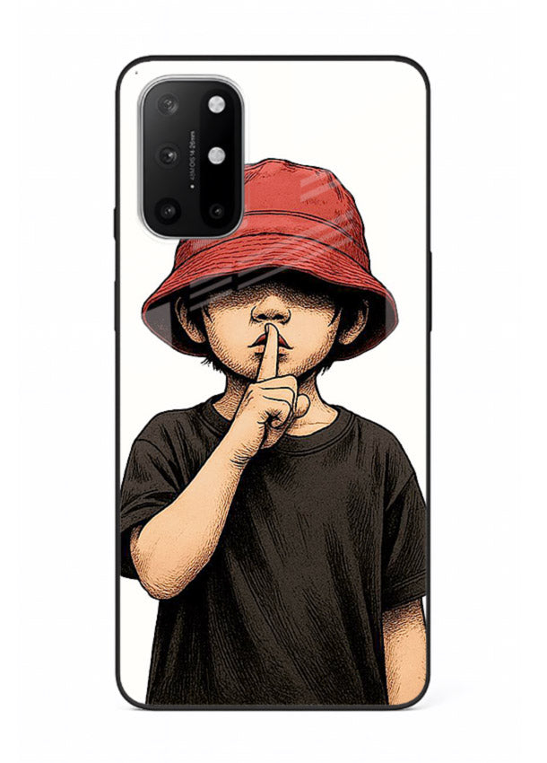 Boy With Bucket Hat aesthetic illustration OnePlus 8T glass back cover