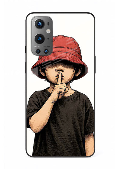 Boy With Bucket Hat aesthetic illustration OnePlus 9 glass back cover