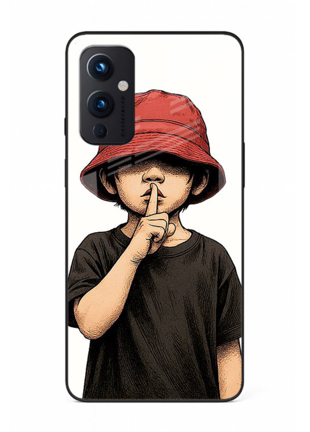 Boy With Bucket Hat aesthetic illustration OnePlus 9 Pro glass back cover