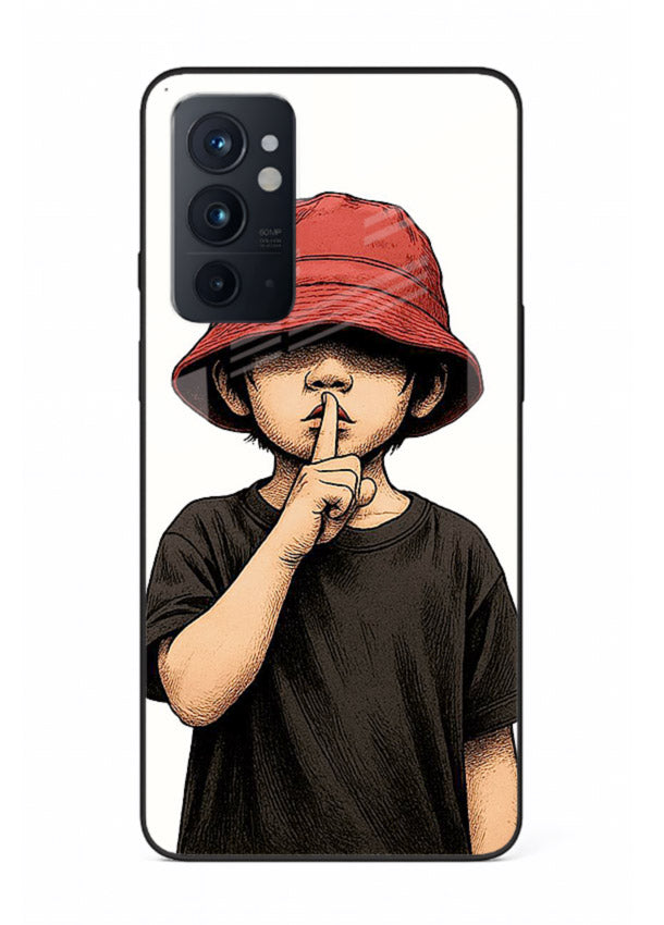 Boy With Bucket Hat aesthetic illustration OnePlus 9RT glass back cover