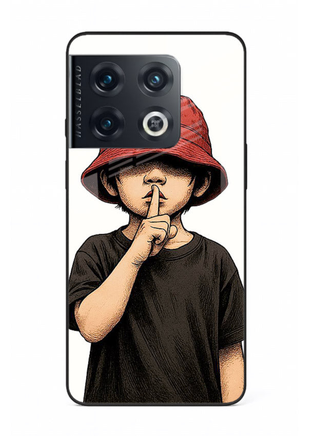 Boy With Bucket Hat aesthetic illustration OnePlus 10 Pro glass back cover