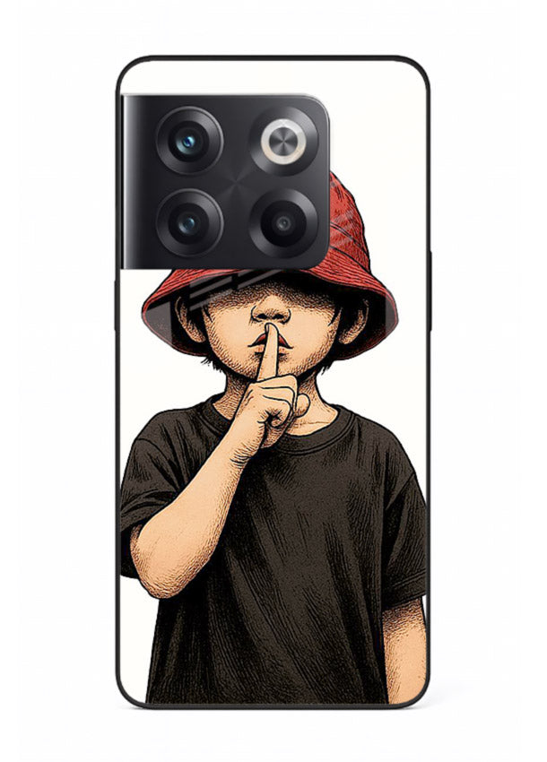 Boy With Bucket Hat aesthetic illustration OnePlus 10T glass back cover