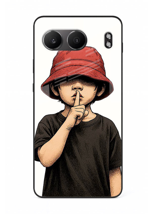Boy With Bucket Hat aesthetic illustration OnePlus Nord 4 glass back cover