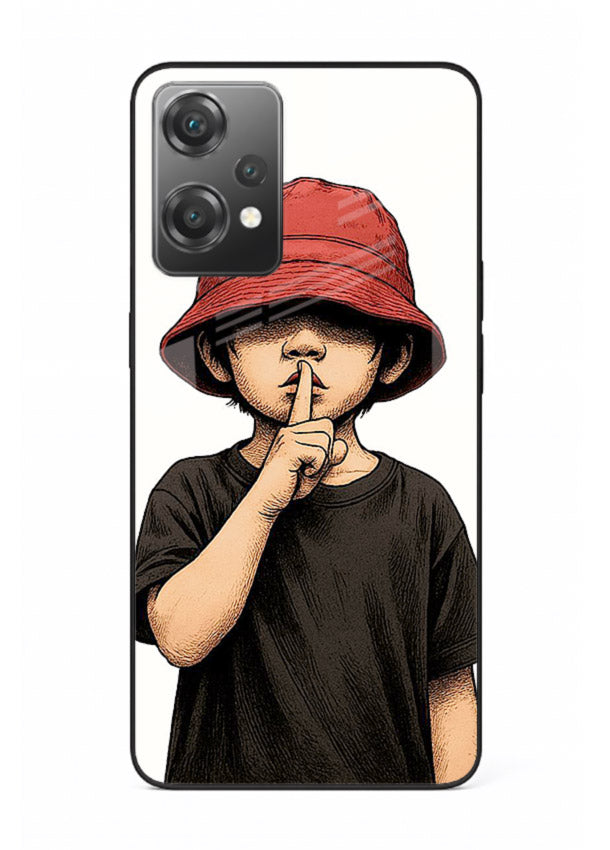 Boy With Bucket Hat aesthetic illustration OnePlus Nord CE2 Lite 5G glass back cover