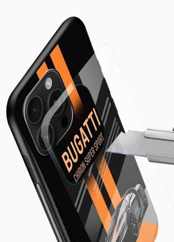 Bugatti hypercar with dual racing stripes in bold luxury design layout - 4