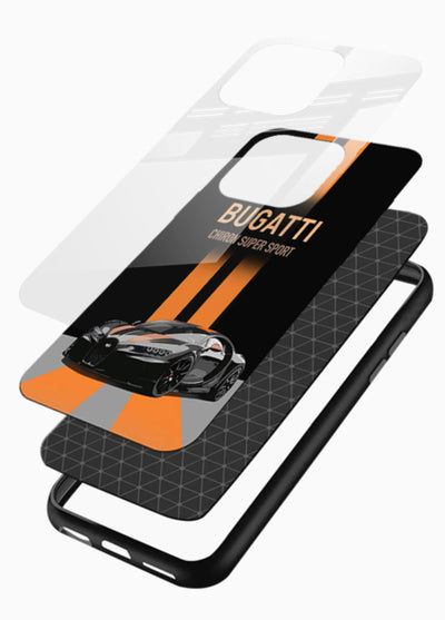 Bugatti hypercar with dual racing stripes in bold luxury design layout - 3