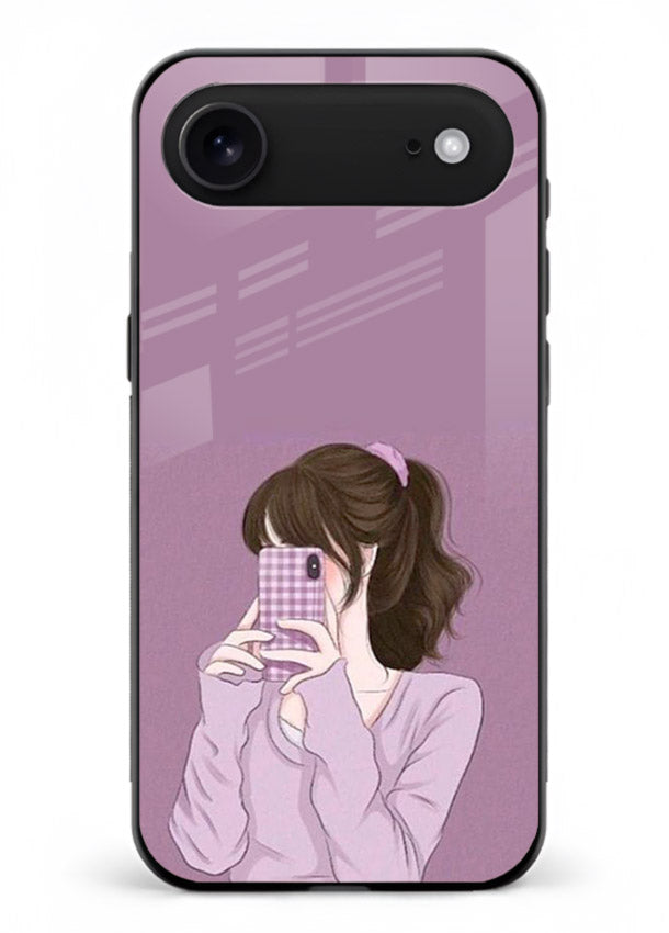 Camera Shy Girl aesthetic portrait iphone 18 air glass back cover