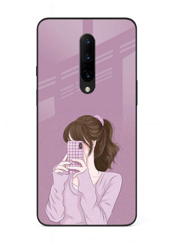 Camera Shy Girl aesthetic portrait OnePlus 7 Pro glass back cover