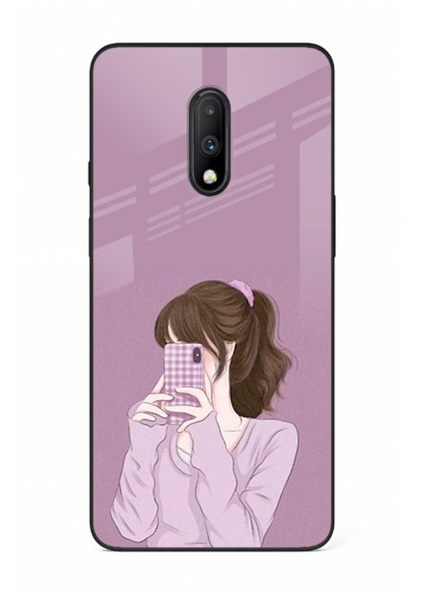 Camera Shy Girl aesthetic portrait OnePlus 7 glass back cover