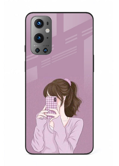 Camera Shy Girl aesthetic portrait OnePlus 9 glass back cover