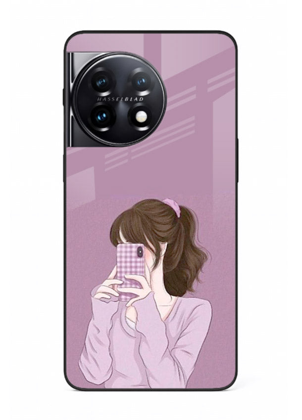 Camera Shy Girl aesthetic portrait OnePlus 11R glass back cover