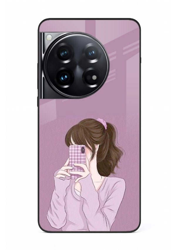 Camera Shy Girl aesthetic portrait OnePlus 12 glass back cover