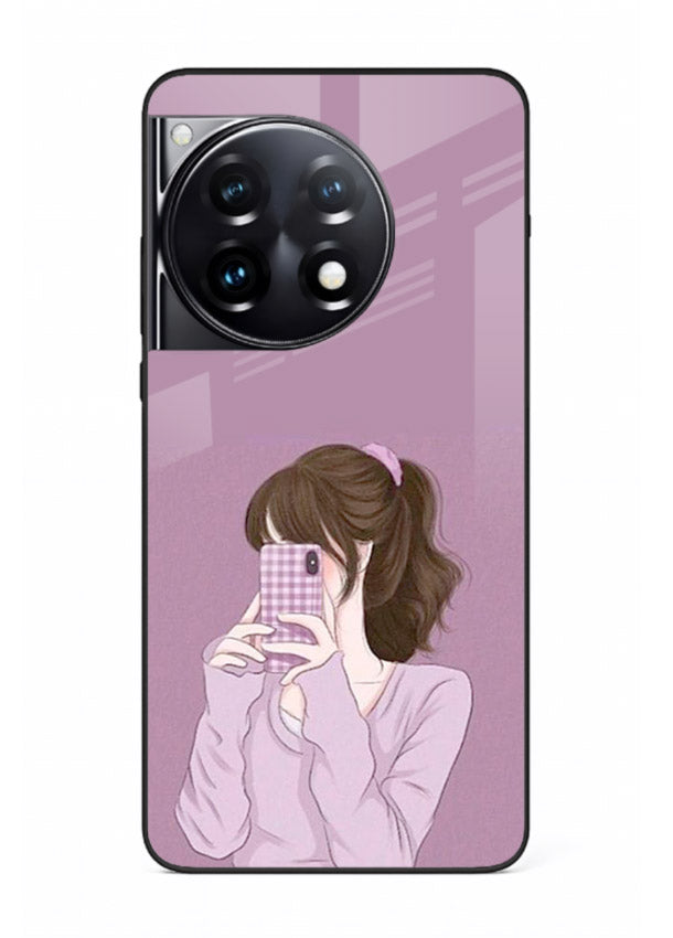 Camera Shy Girl aesthetic portrait OnePlus 12R glass back cover