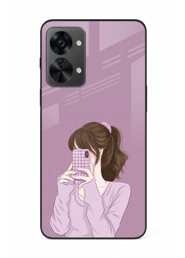 Camera Shy Girl aesthetic portrait OnePlus Nord 2T glass back cover