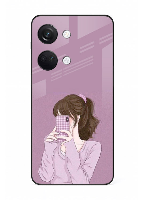 Camera Shy Girl aesthetic portrait OnePlus Nord 3 glass back cover