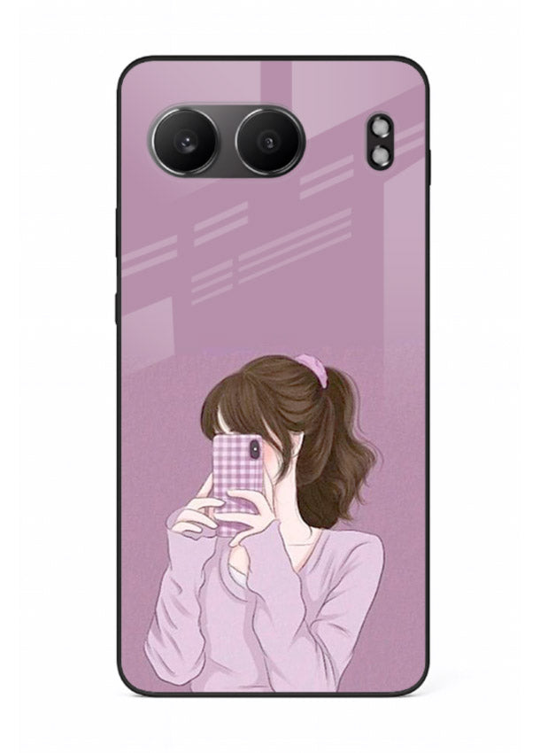 Camera Shy Girl aesthetic portrait OnePlus Nord 4 glass back cover