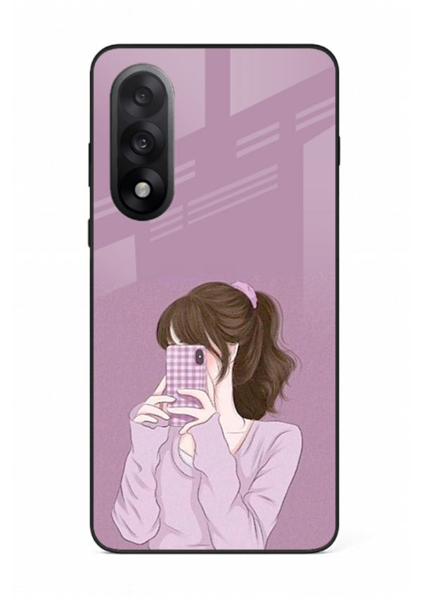 Camera Shy Girl aesthetic portrait OnePlus Nord 5 glass back cover