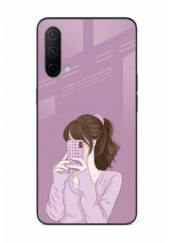 Camera Shy Girl aesthetic portrait OnePlus Nord CE 5G glass back cover