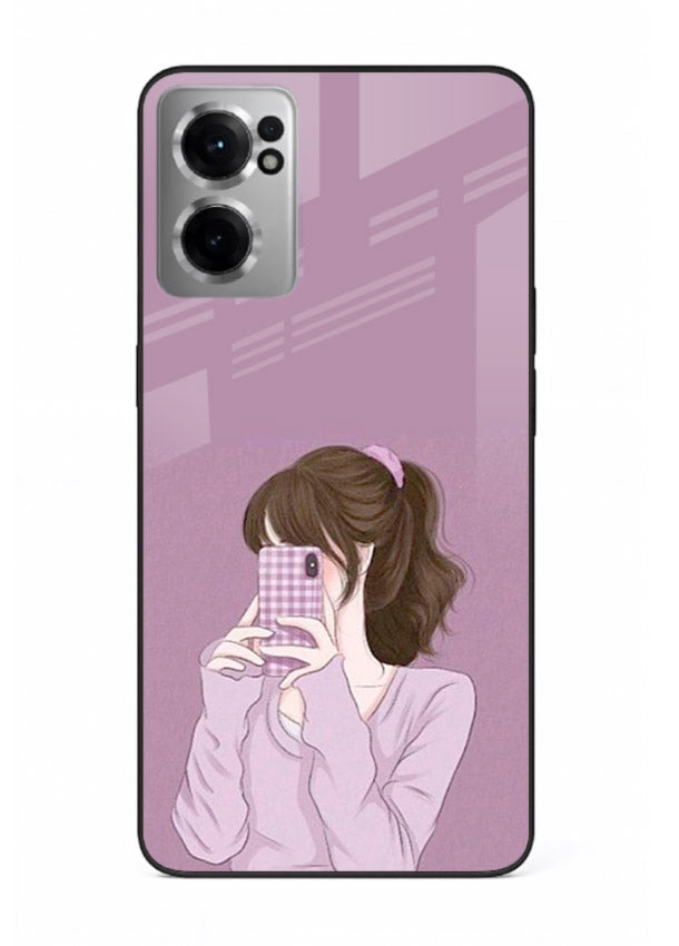 Camera Shy Girl aesthetic portrait OnePlus Nord CE2 5G glass back cover