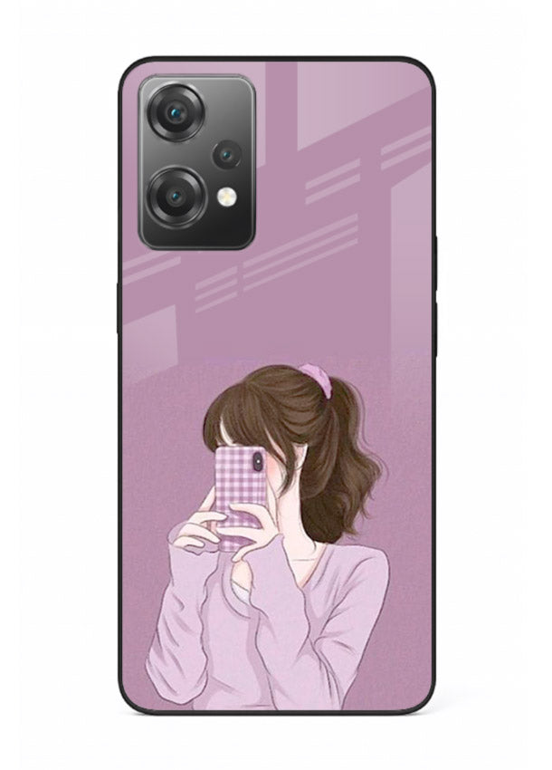 Camera Shy Girl aesthetic portrait OnePlus Nord CE2 Lite 5G glass back cover