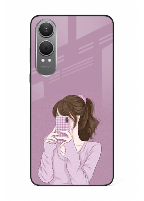 Camera Shy Girl aesthetic portrait OnePlus Nord CE4 Lite glass back cover