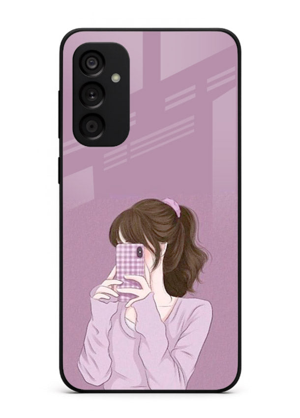 Camera Shy Girl aesthetic portrait Samsung F23 5G glass back cover