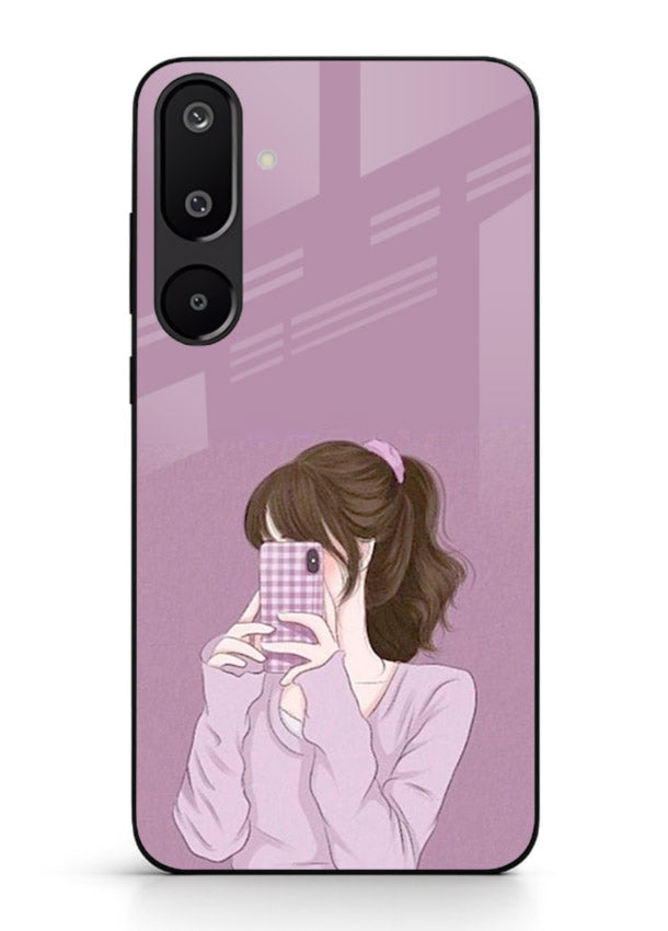 Camera Shy Girl aesthetic portrait Samsung M16 5G glass back cover