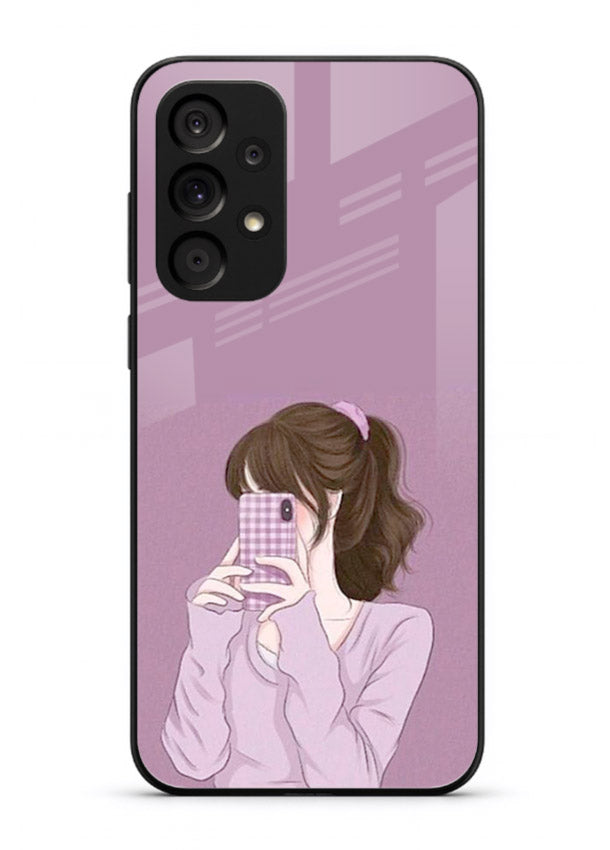 Camera Shy Girl aesthetic portrait Samsung A53 5G glass back cover