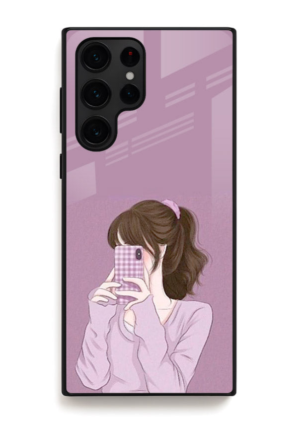 Camera Shy Girl aesthetic portrait Samsung S25 Ultra glass back cover