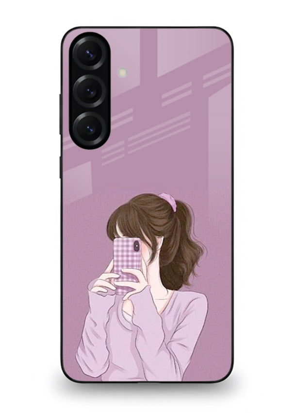 Camera Shy Girl aesthetic portrait Samsung M54 5G glass back cover