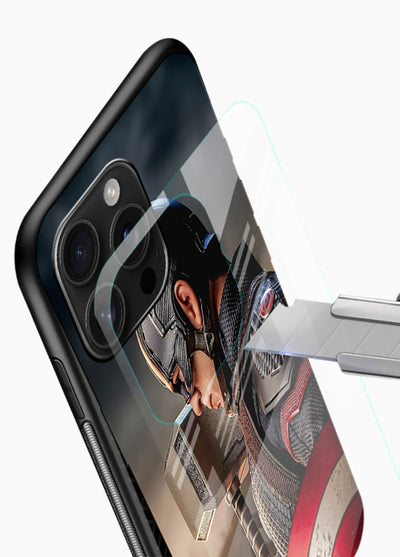 Captain America Shield Focus cover for Glossy Vibrant Premium Look - Angle Blade