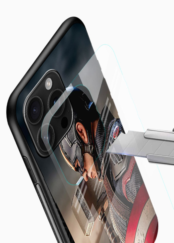 Captain America Shield Focus cover for Glossy Vibrant Premium Look - Angle Blade
