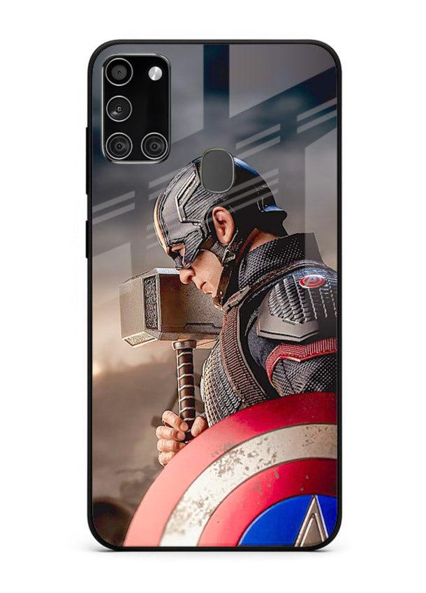 Captain America Shield Focus cover for Samsung A21s