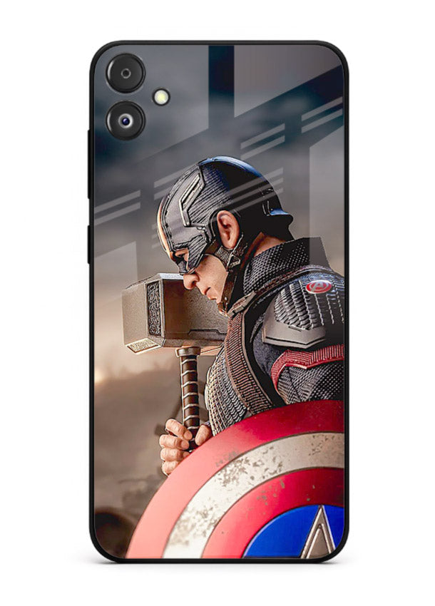Captain America Shield Focus cover for Samsung F04 5G
