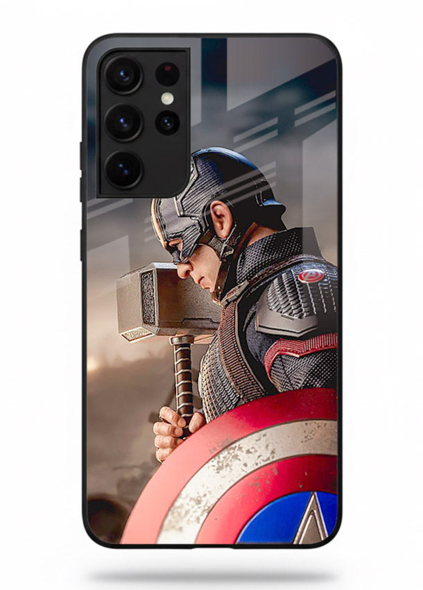 Captain America Shield Focus cover for Samsung S21 Ultra