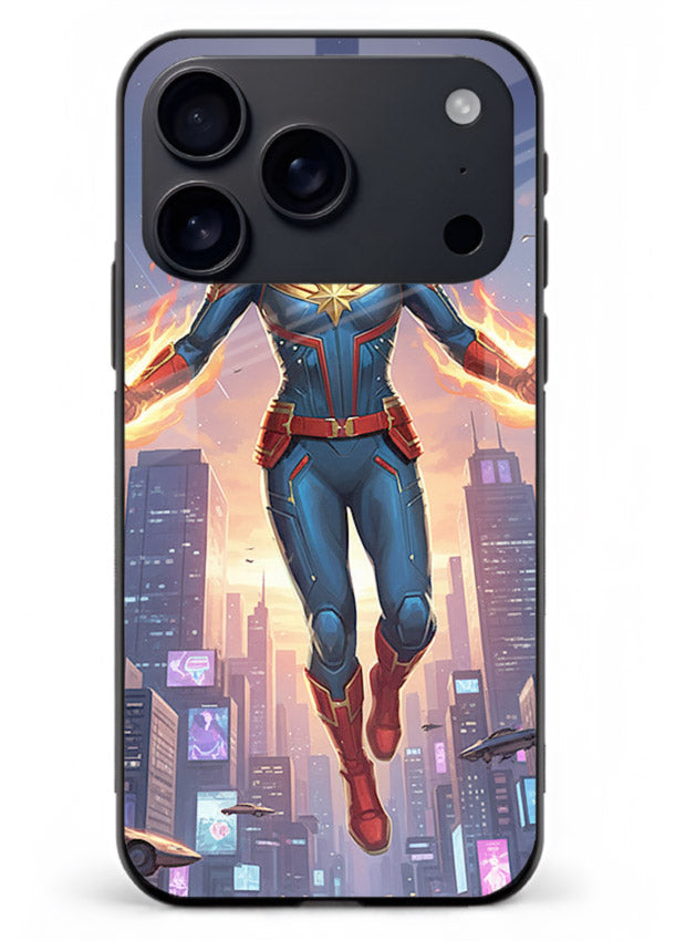 Captain Marvel Glow Energy cover for Apple iPhone 17 Pro Max