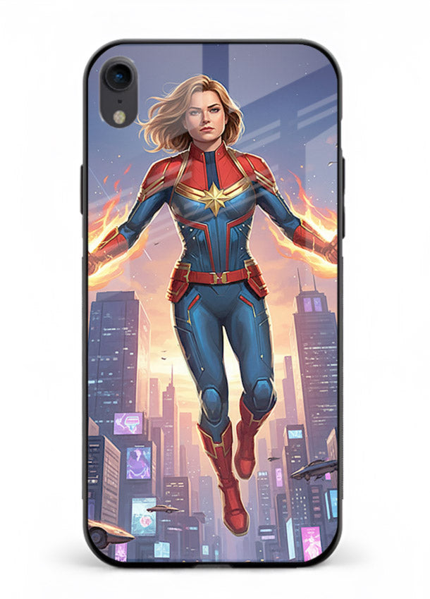 Captain Marvel Glow Energy cover for Apple iPhone XR
