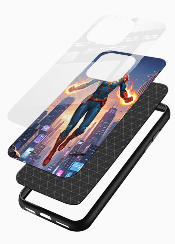 Captain Marvel Glow Energy cover for Glossy Vibrant Premium Look - Angle Layers