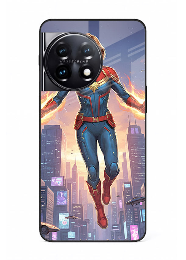 Captain Marvel Glow Energy cover for OnePlus 11