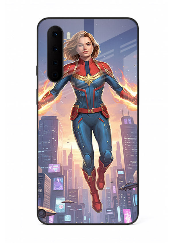 Captain Marvel Glow Energy cover for OnePlus Nord
