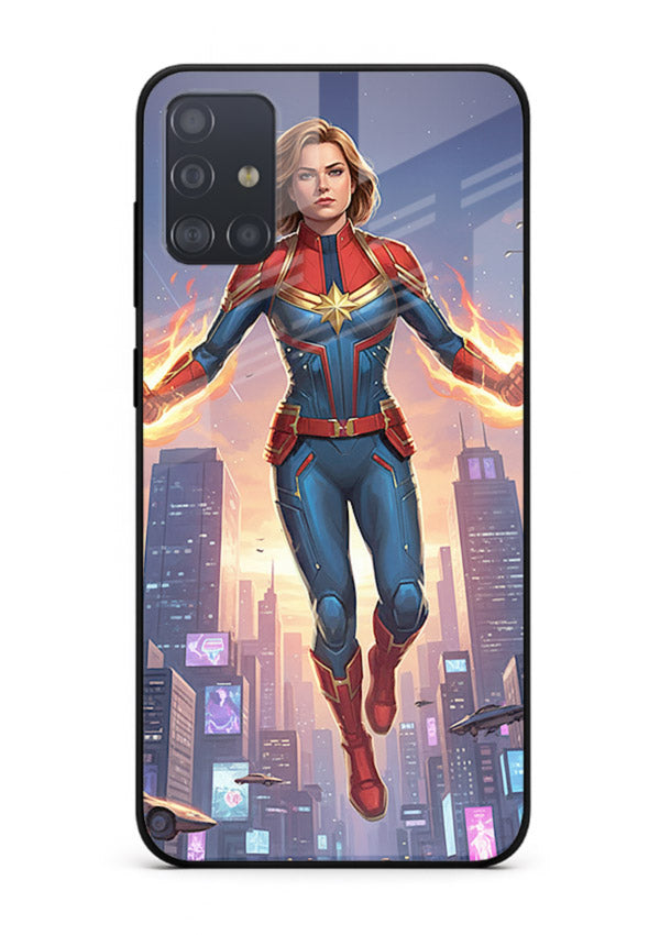 Captain Marvel Glow Energy cover for Samsung A71